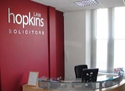 Hopkins Law red office wall